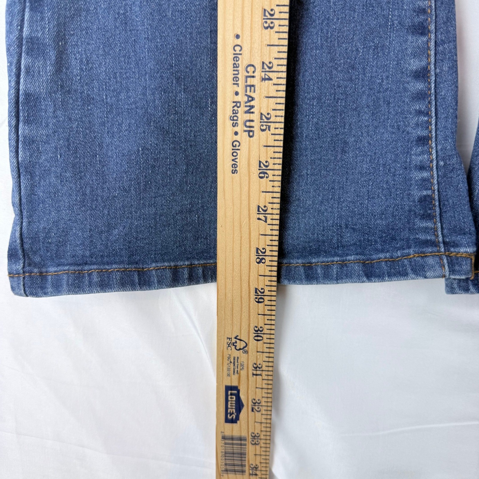 Blue Savvy Flare Jeans Womens 11/30 Blue Excellent High Rise Stretch Bell Bottom
