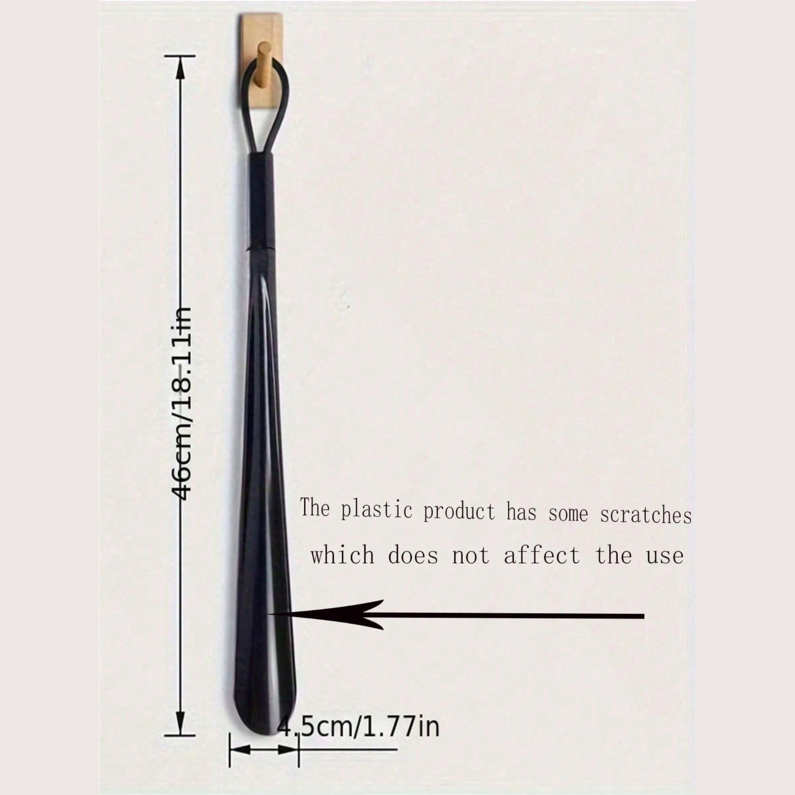 Long Handle Shoe Horn 18In Long Easy Shoe Helper Dressing Aid Senior Comfort US