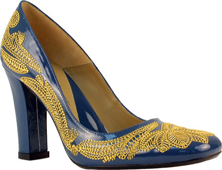 $130 JESSICA BENNETT Havana Embroidered Pumps ~ Black/White Size 6 NEW