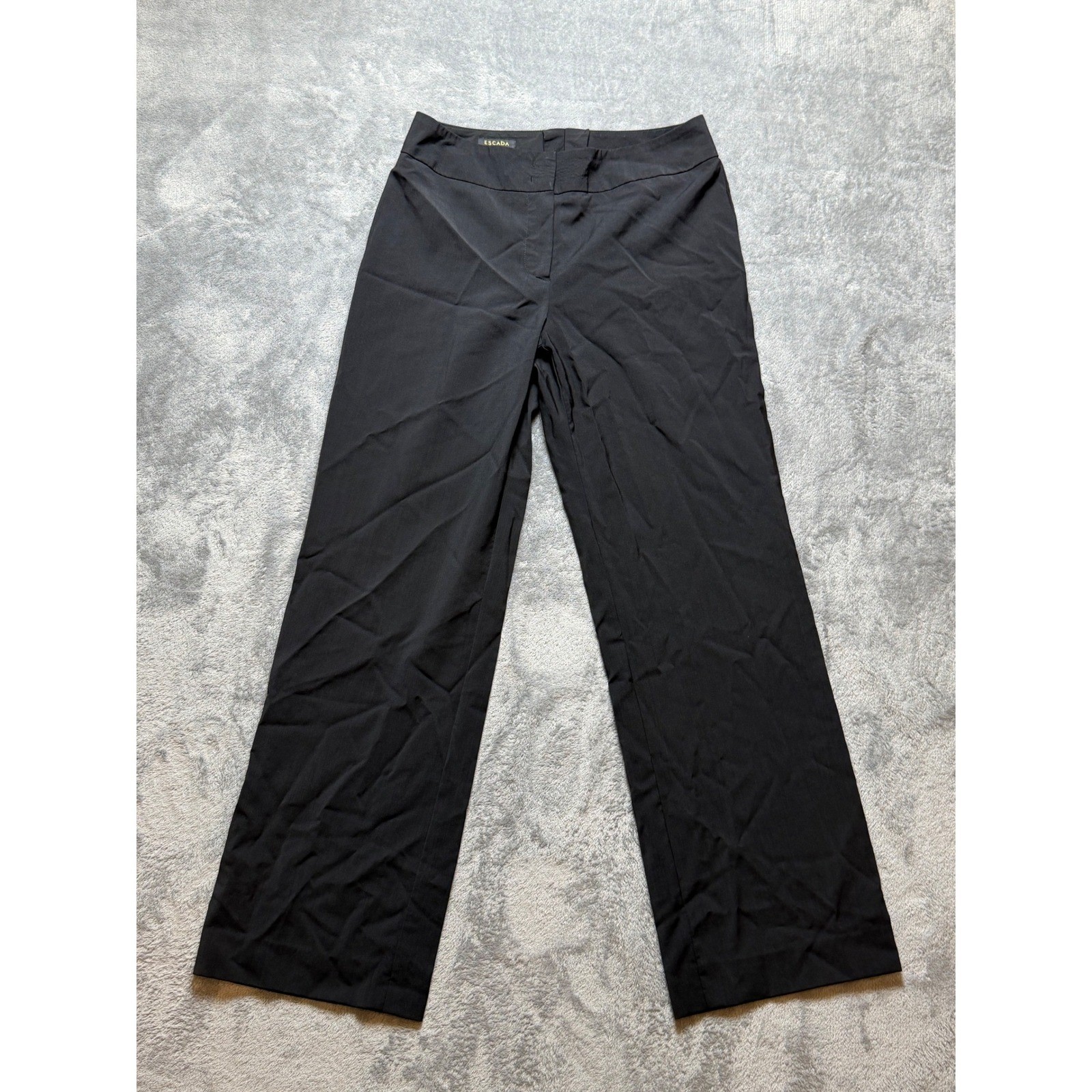 Escada Black Wide Leg Trousers Quiet Luxury Old Money Designer Office Siren 2