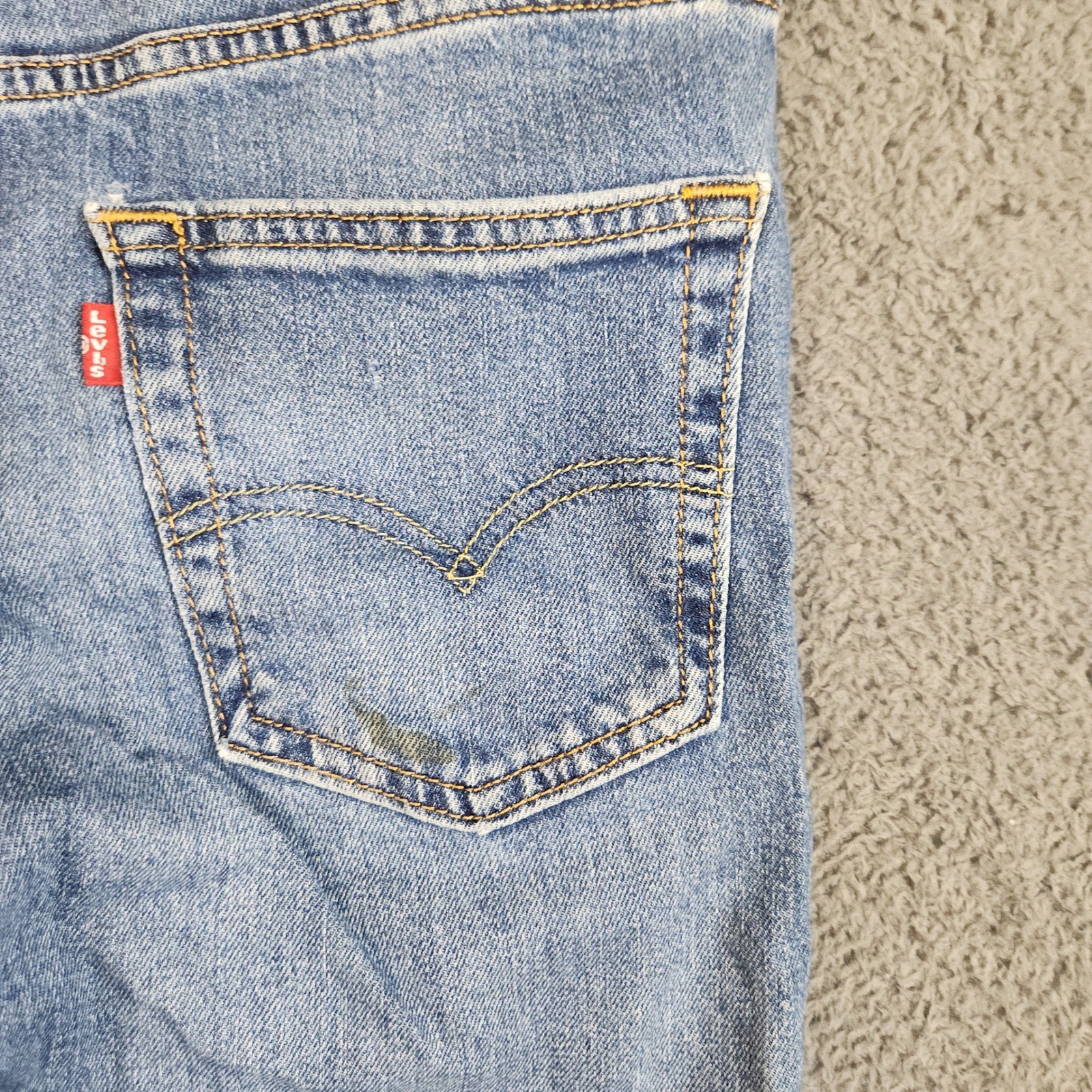 Levi’s 513 Slim Straight Jeans Mens Size 30×32 Blue Stretch Slim Seat Thigh