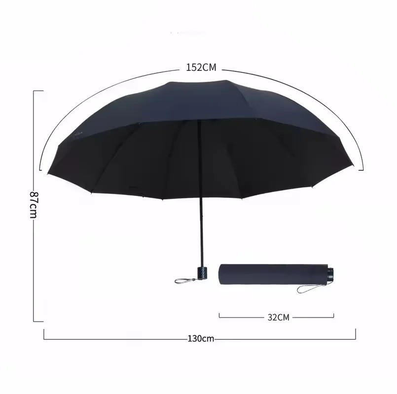 Super Large Folding Umbrella Men Women Windproof Sun Rain Protector Umbrellas