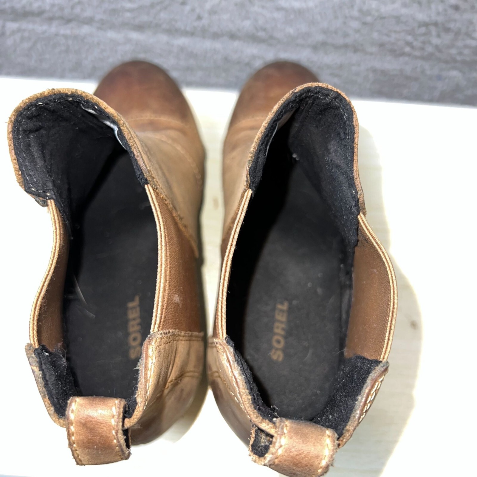 Sorel NL2334-286 Wedge II Elk Brown Leather Bootie Ankle Women’s US 7 Ladies