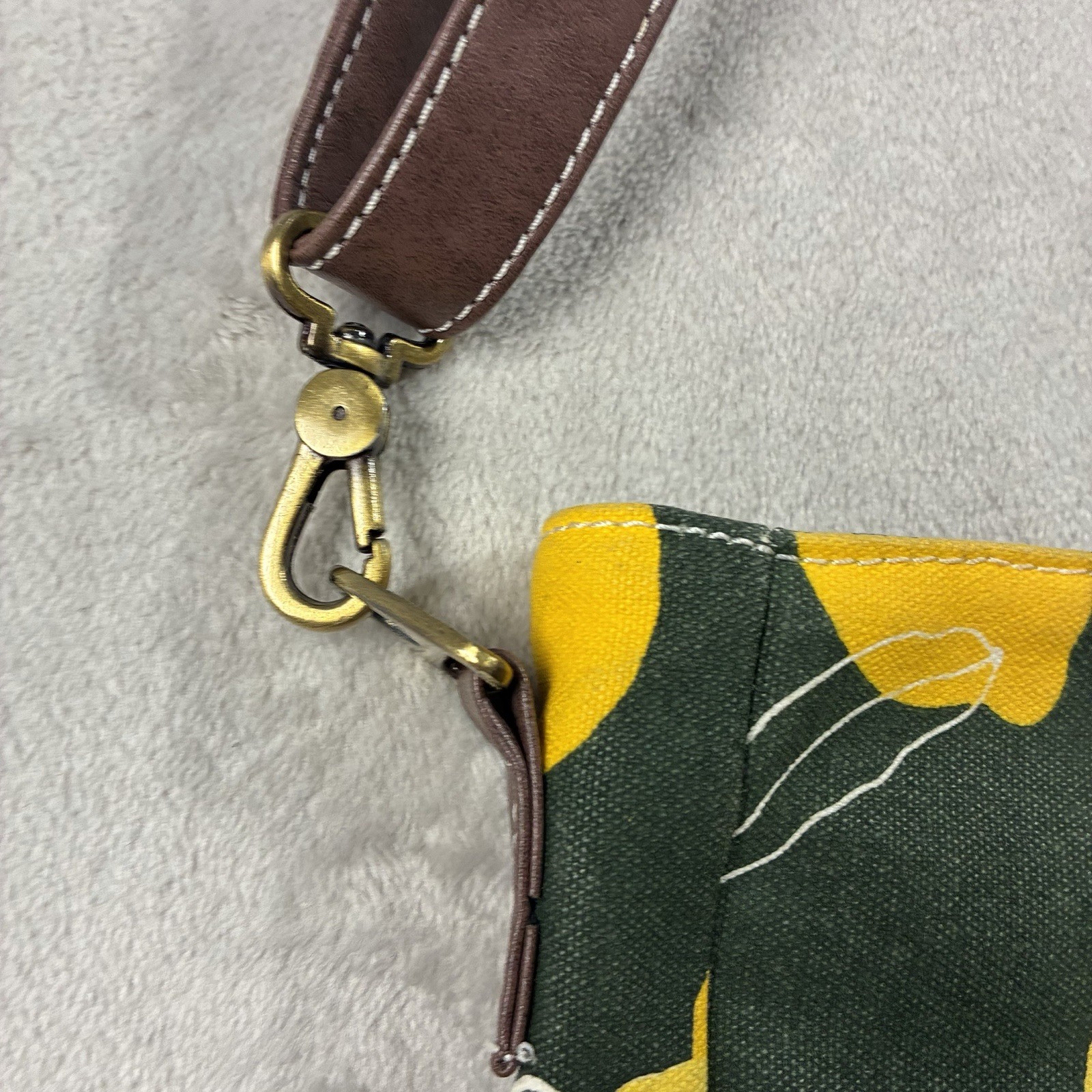 Maika Crossbody City Sling Canvas Bag Lemon Print Eco-Friendly Sustainable Chic