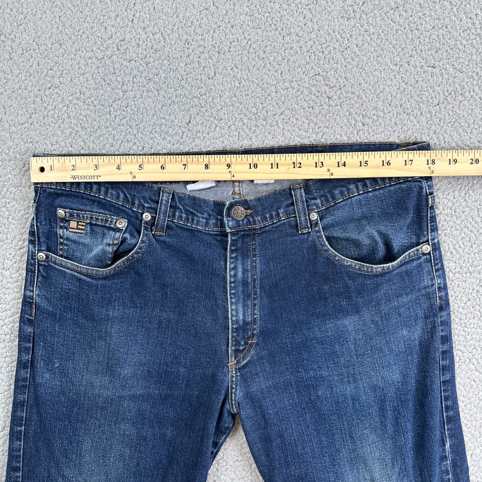 All American Clothing Co Straight Leg Jeans Men 36×32 Blue Dark Wash Made in USA