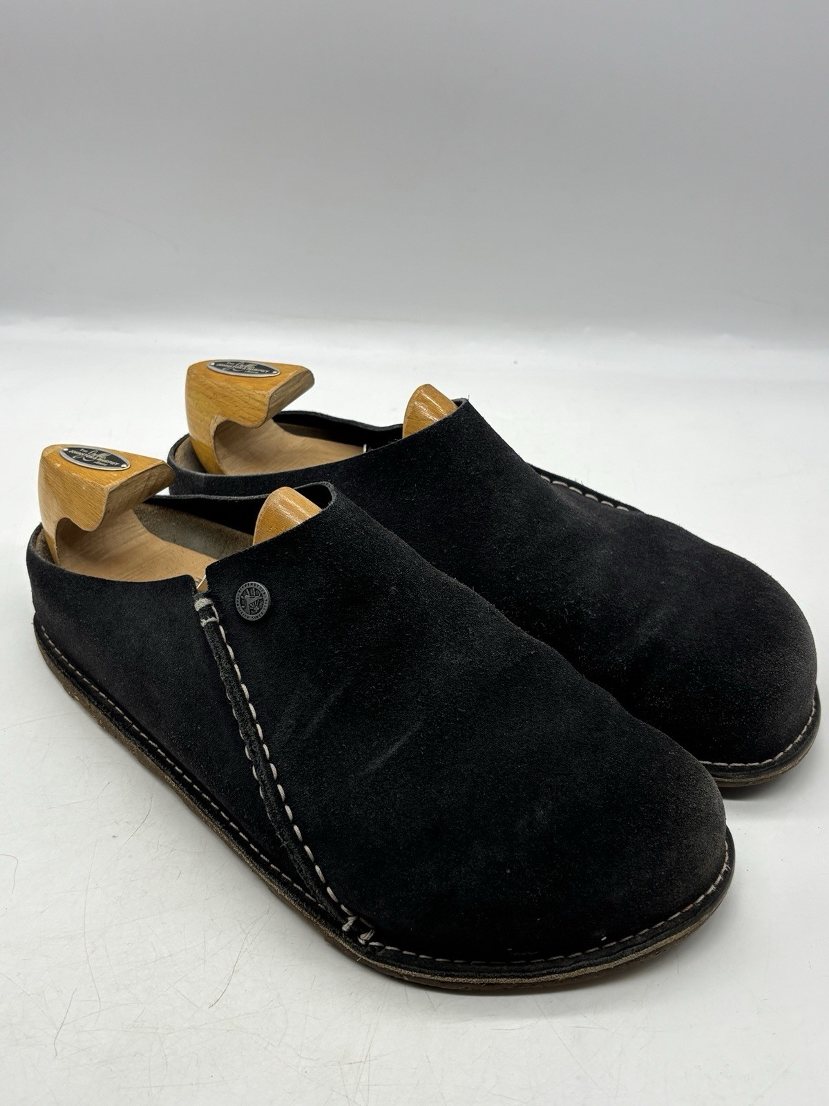 Birkenstock Zermatt Premium Suede Leather Clog Shoes Men’s size 12 EU 45 Black