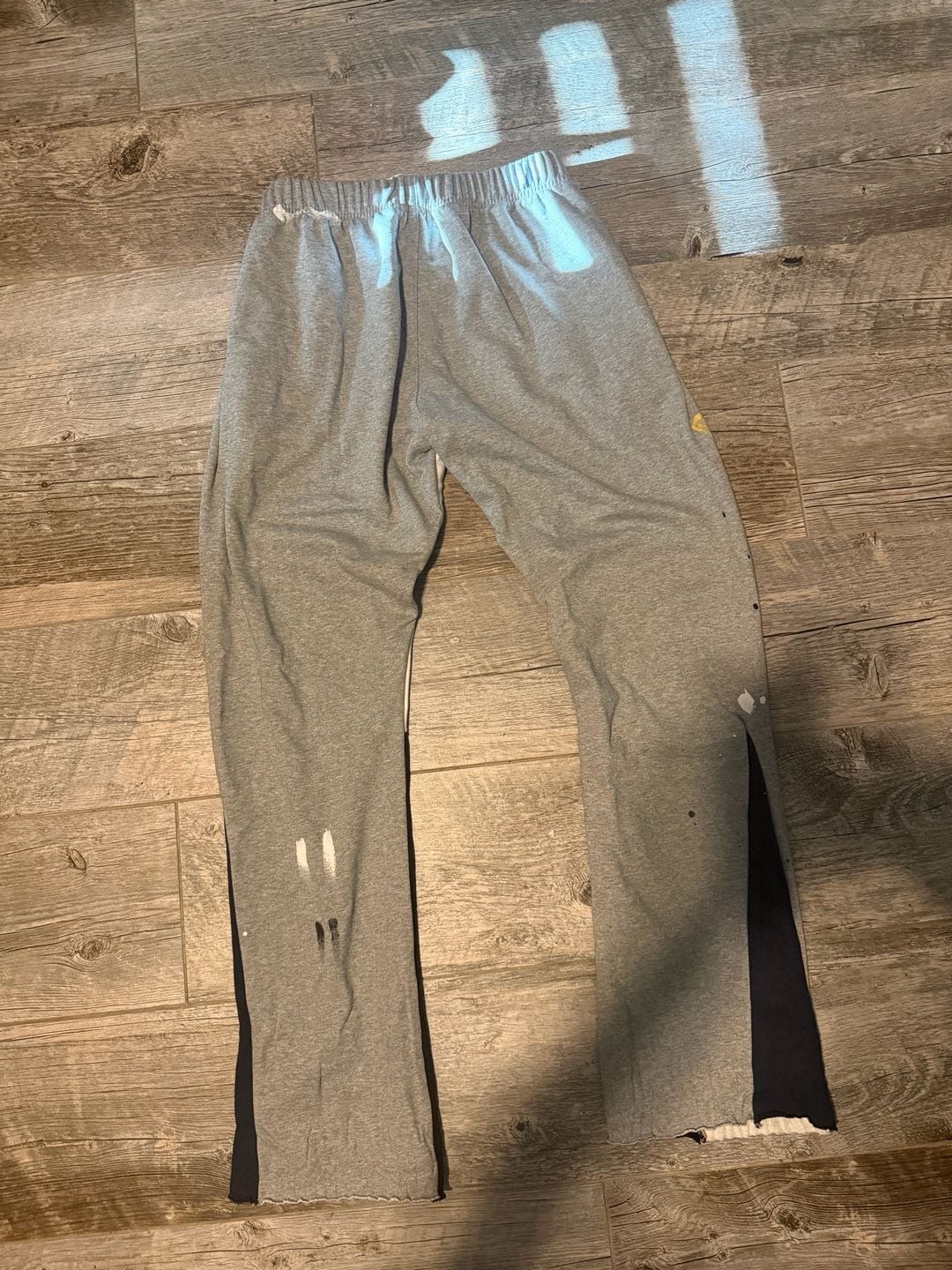 Gallery Dept. Flared Paint Splatter Sweatpants in Grey