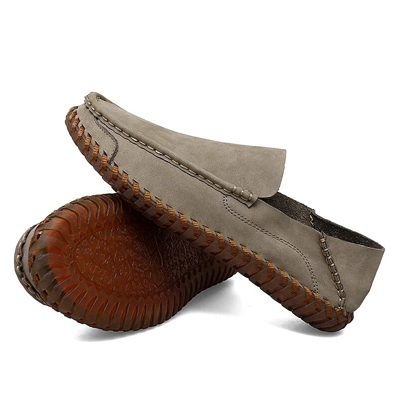 Handmade Men’s Casual Shoes Leather Loafers Moccasins Breathable Driving Shoes