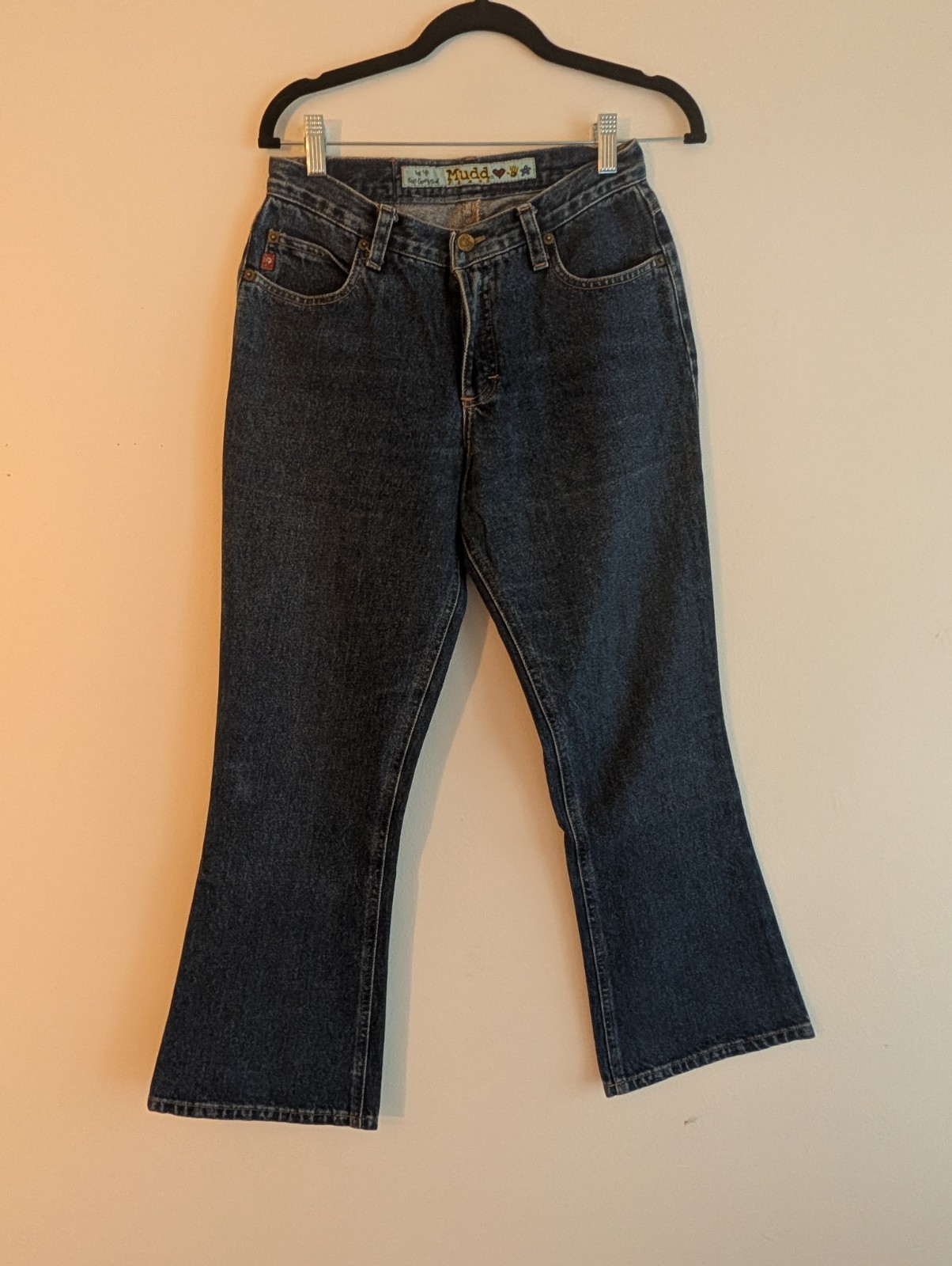 Vintage 90s Y2K Mudd Jeans Womens Low Rise Bootcut Dark wash Deadstock 27″