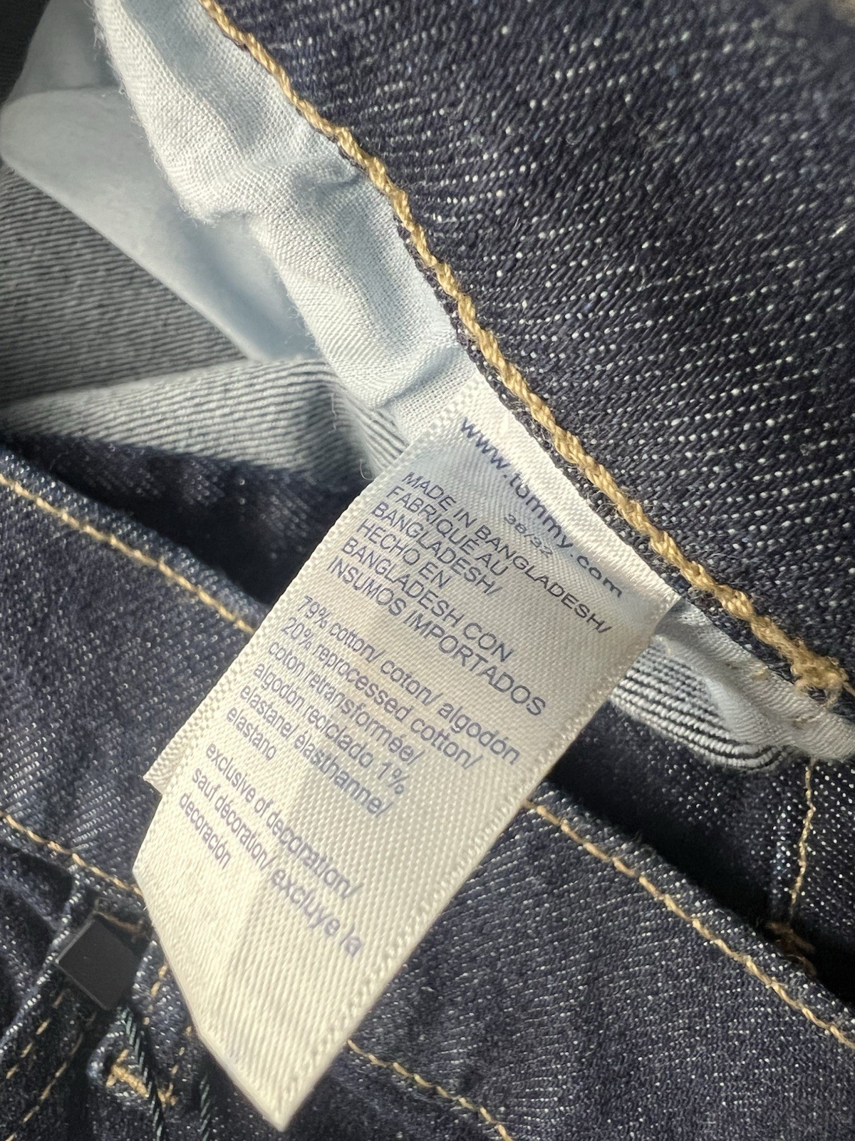 Tommy Hilfiger Men’s Delgado Slim Straight Jeans W36 L32 Stretch Dark Blue NWT
