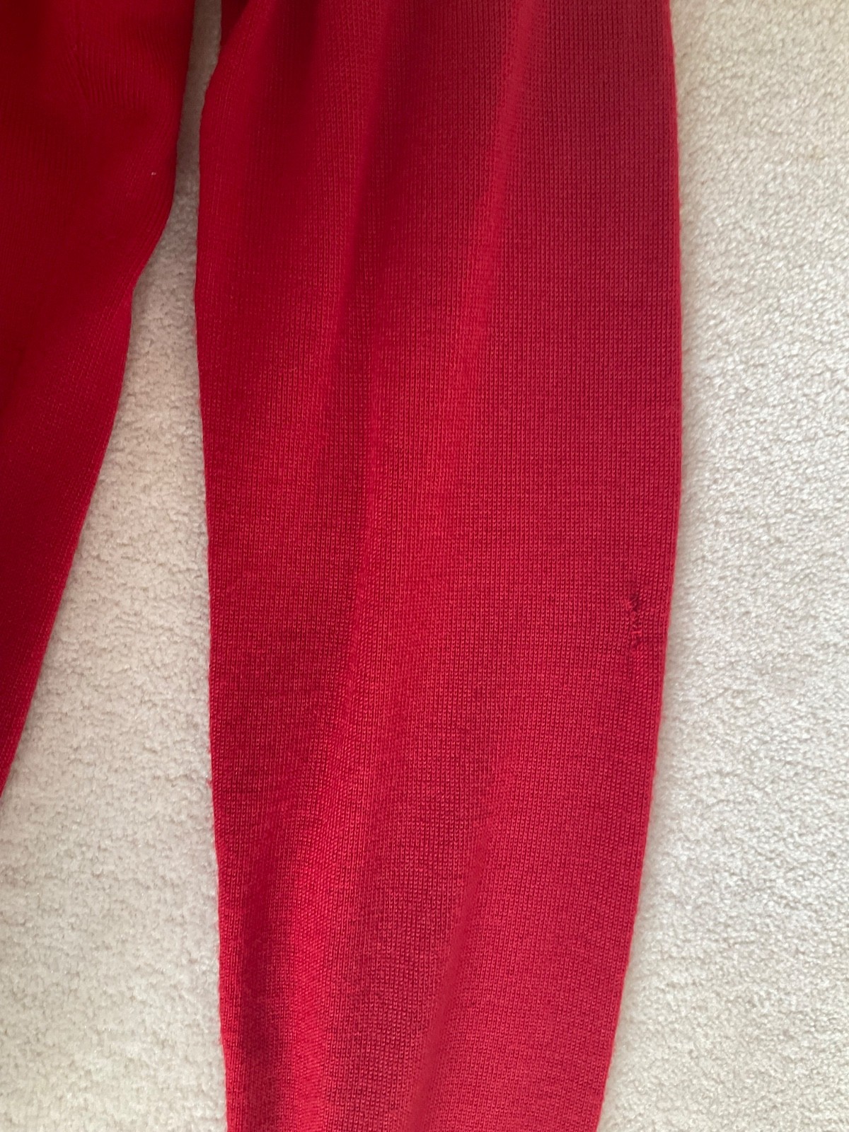 Burberry womens red cardigan S p Burberry logo 100% merino wool Uk 8 hardly worn