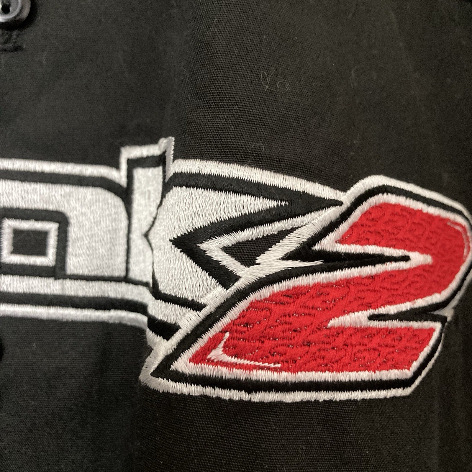 Vintage Motowear Team Skunk2 Racing Men’s Black Button Down Graphic Shirt Sz XXL