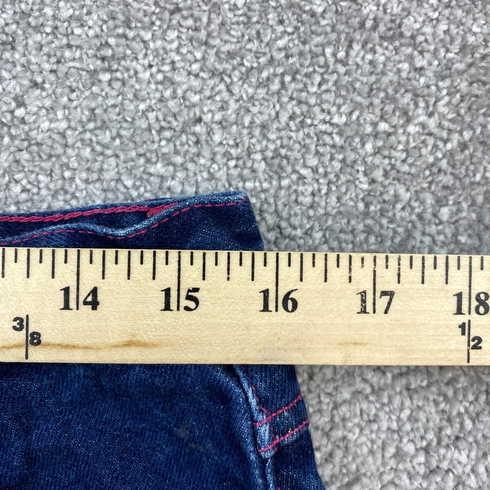 No Excuses Flared Leg Jeans Juniors 11/12 Blue Dark Wash High Rise