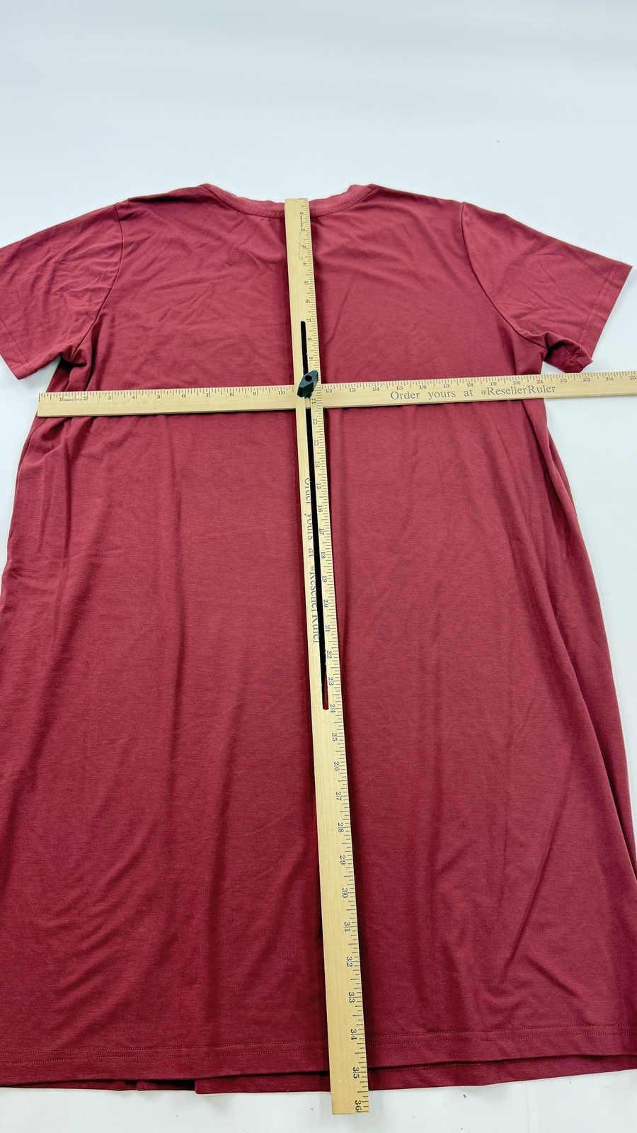 Bamboo Cool Shirt Dress Womens Large Red Bamboo Viscose Pocket Lounge Sleep