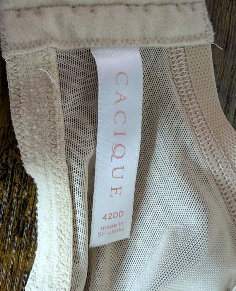 Cacique Women’s Tan Beige Lightly Lined Balconette Bra 42DD