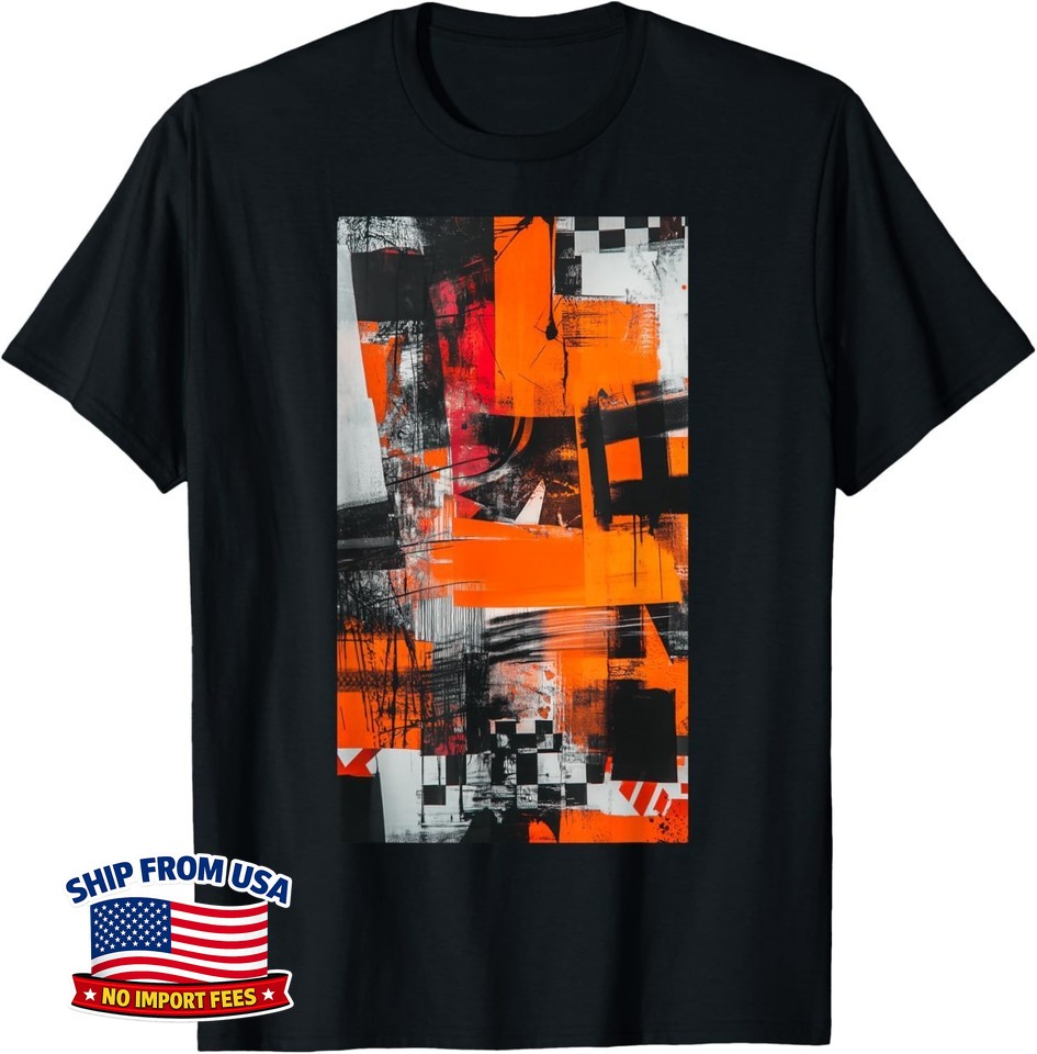 Graffiti Orange Abstract Art Modern Colors Unisex T-Shirt