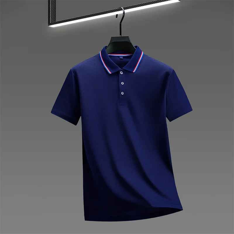 Men’s Solid Polo Shirt Breathable Summer Beach Business Casual Tee Tshirt Gift