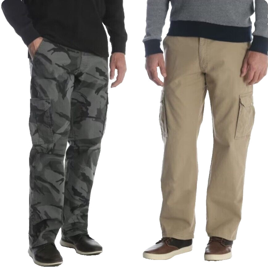 Mens Wrangler Relaxed Fit Comfort Flex Waist Cargo Pants CHOOSE COLOR SIZE 32-46
