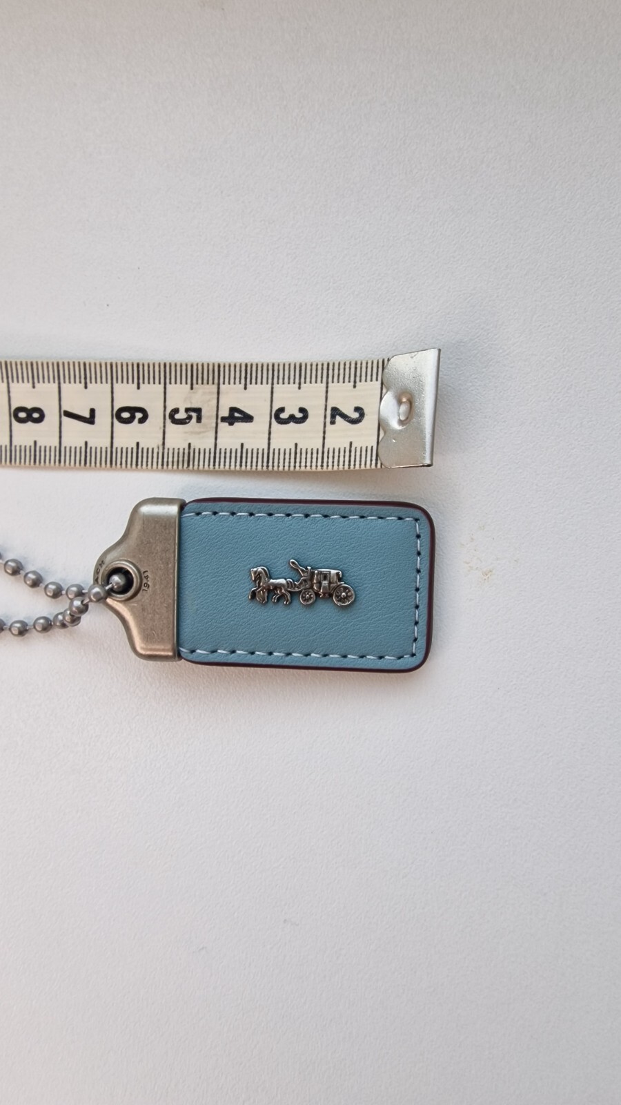 Coach 1941 Hangtag Steel Blue Nickel Silver Hardware Horse & Carriage Bag Charm