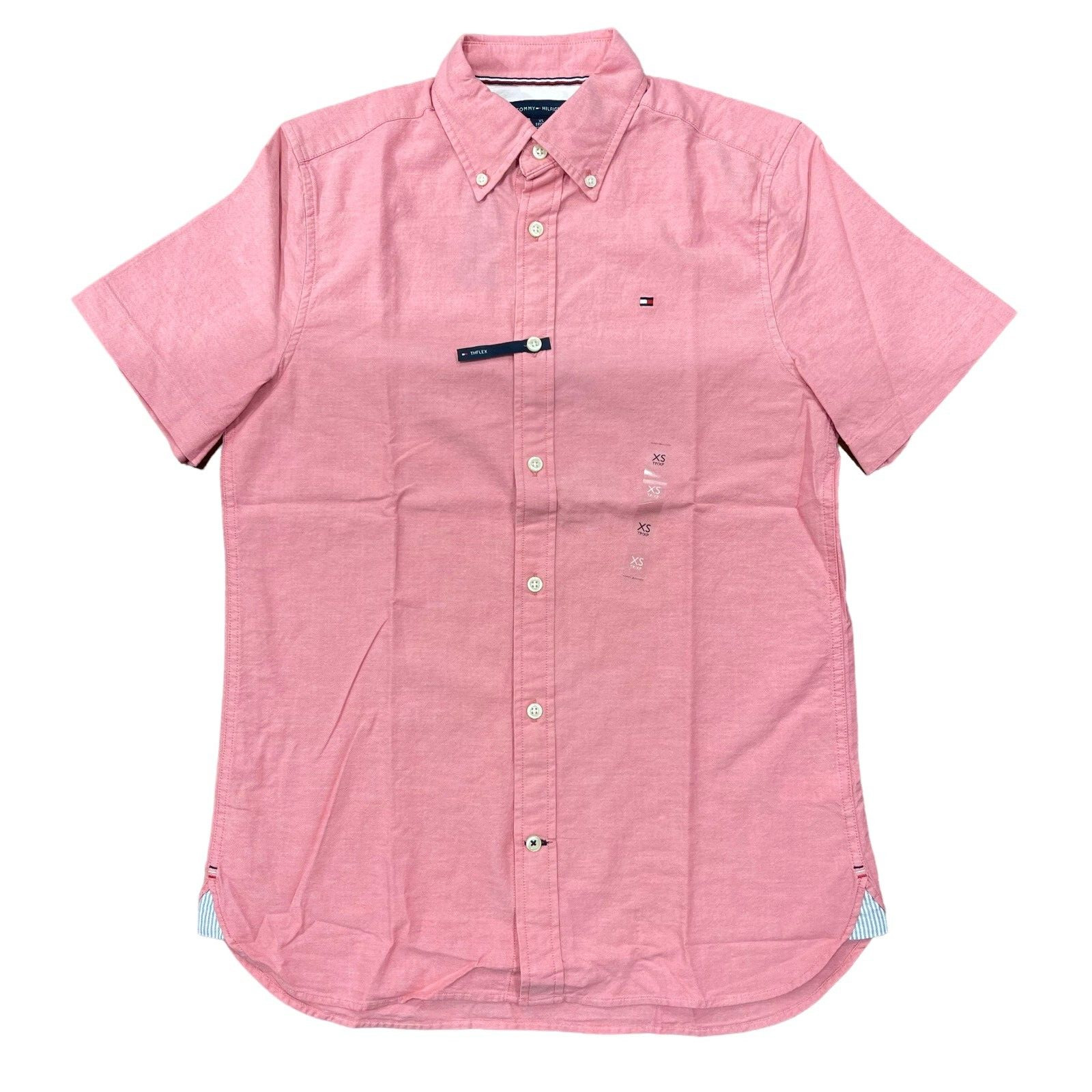 NWT Tommy Hilfiger Men’s Regular Fit Stretch Cotton Oxford Short Sleeve Shirt