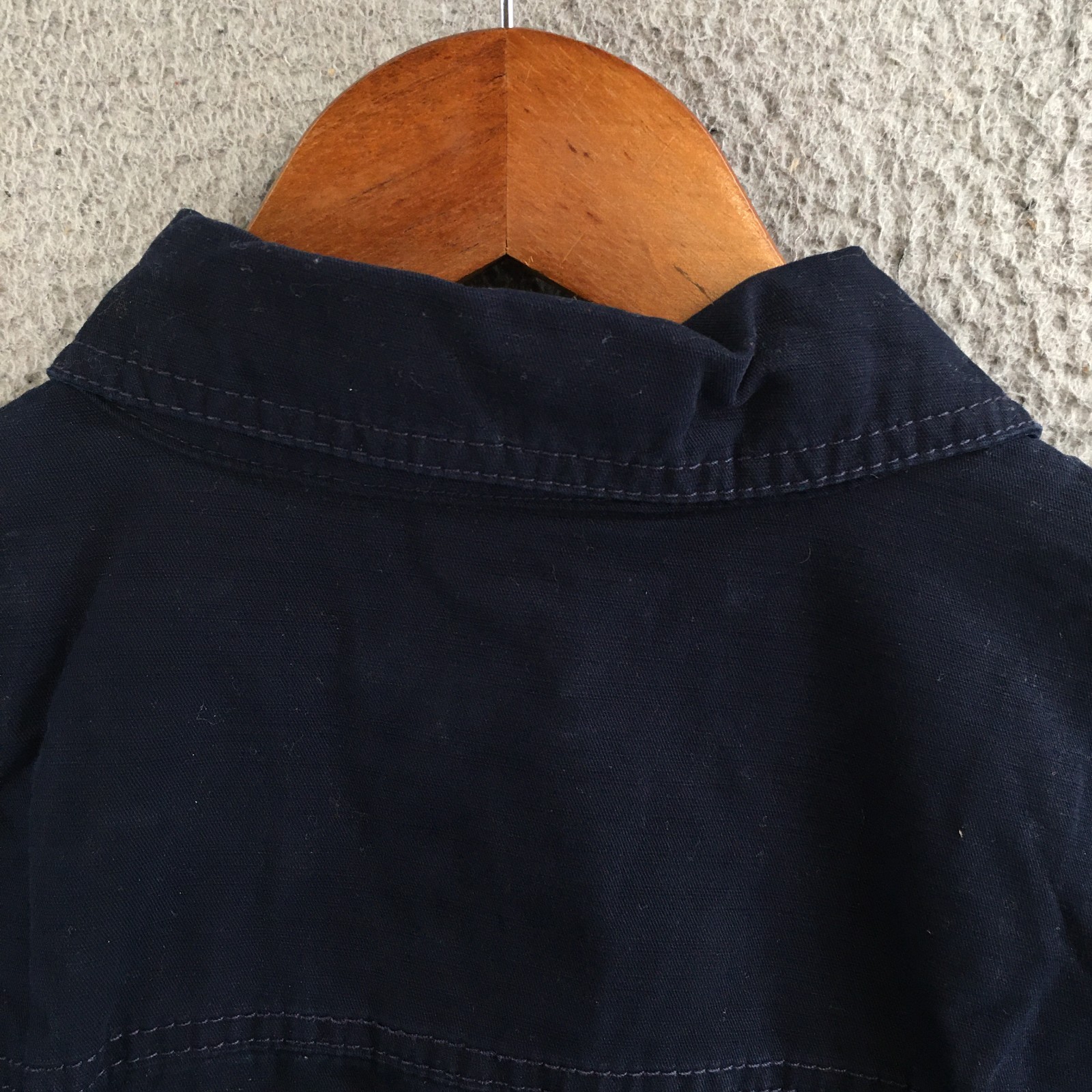 Talbots Safari Utility Jacket Womens XS Long Sleeve Full Zip Collared Denim Blue