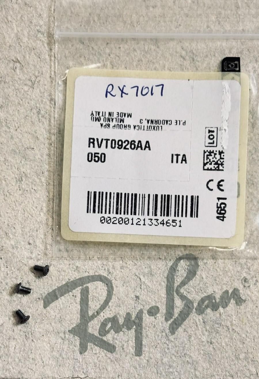 Ray Ban Replacement Screws for Rx7017 7017 Front Lug Screws-See pictures