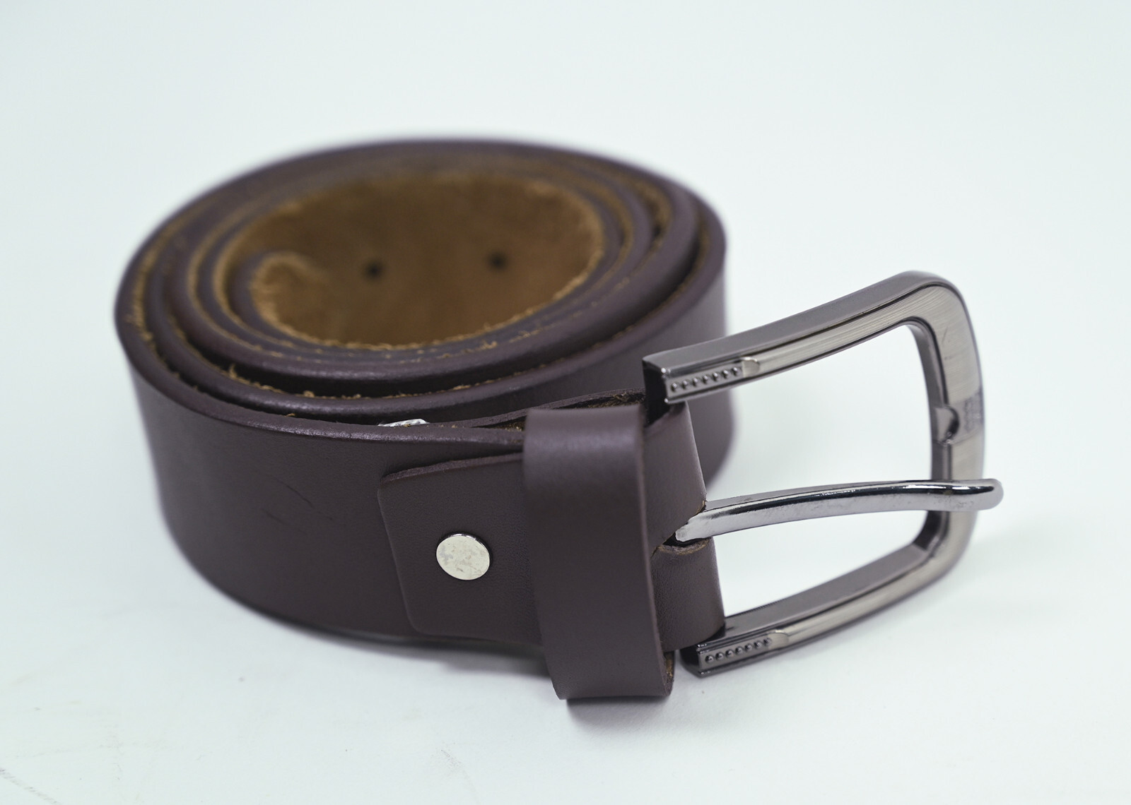 Men’s Brown Genuine Full Grain Leather Dress Belts, Belt For Suits Jeans,Uniform
