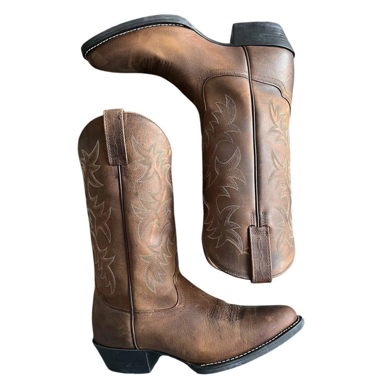 Ariat 34725 Heritage R Toe Western Leather Pull On Cowboy Mens Boots Size 9.5 D