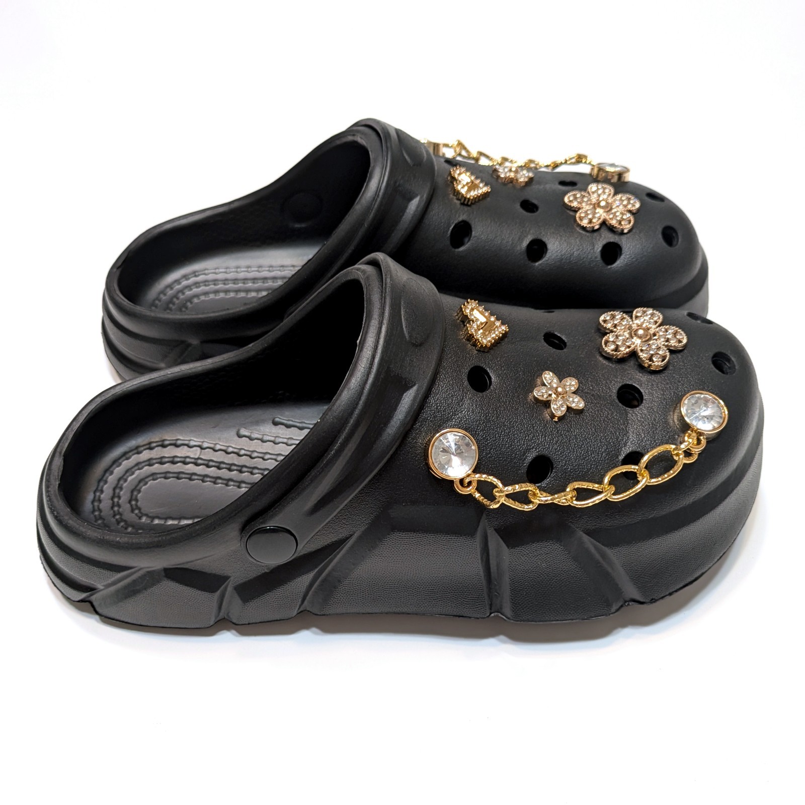 GIRL’S BLACK CLOGS – Accessories Optional, Little & Big Kids’ (C11-J4)