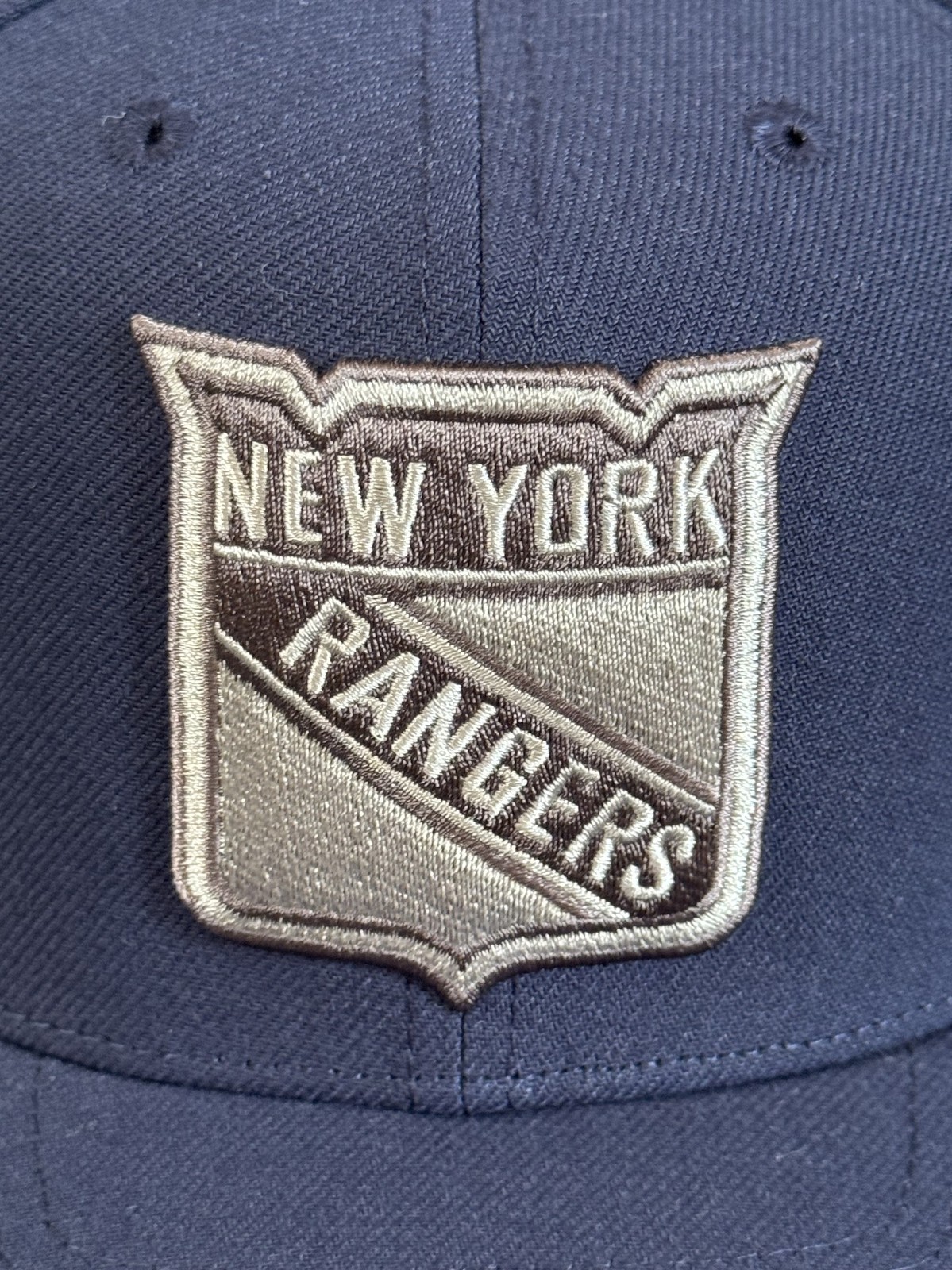 Mitchell & Ness New York Rangers Snapback Flat Brim Navy Hat