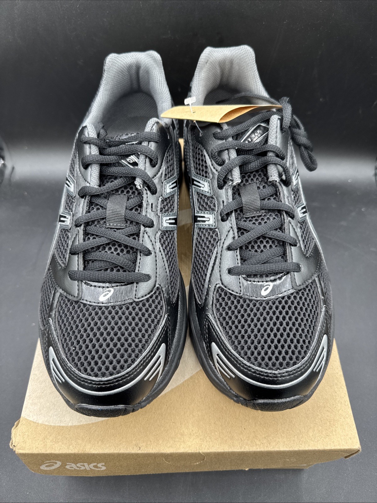 PICK SIZE – Asics Unisex Gel-1130 Black / Pure Silver Mesh Running Sneakers