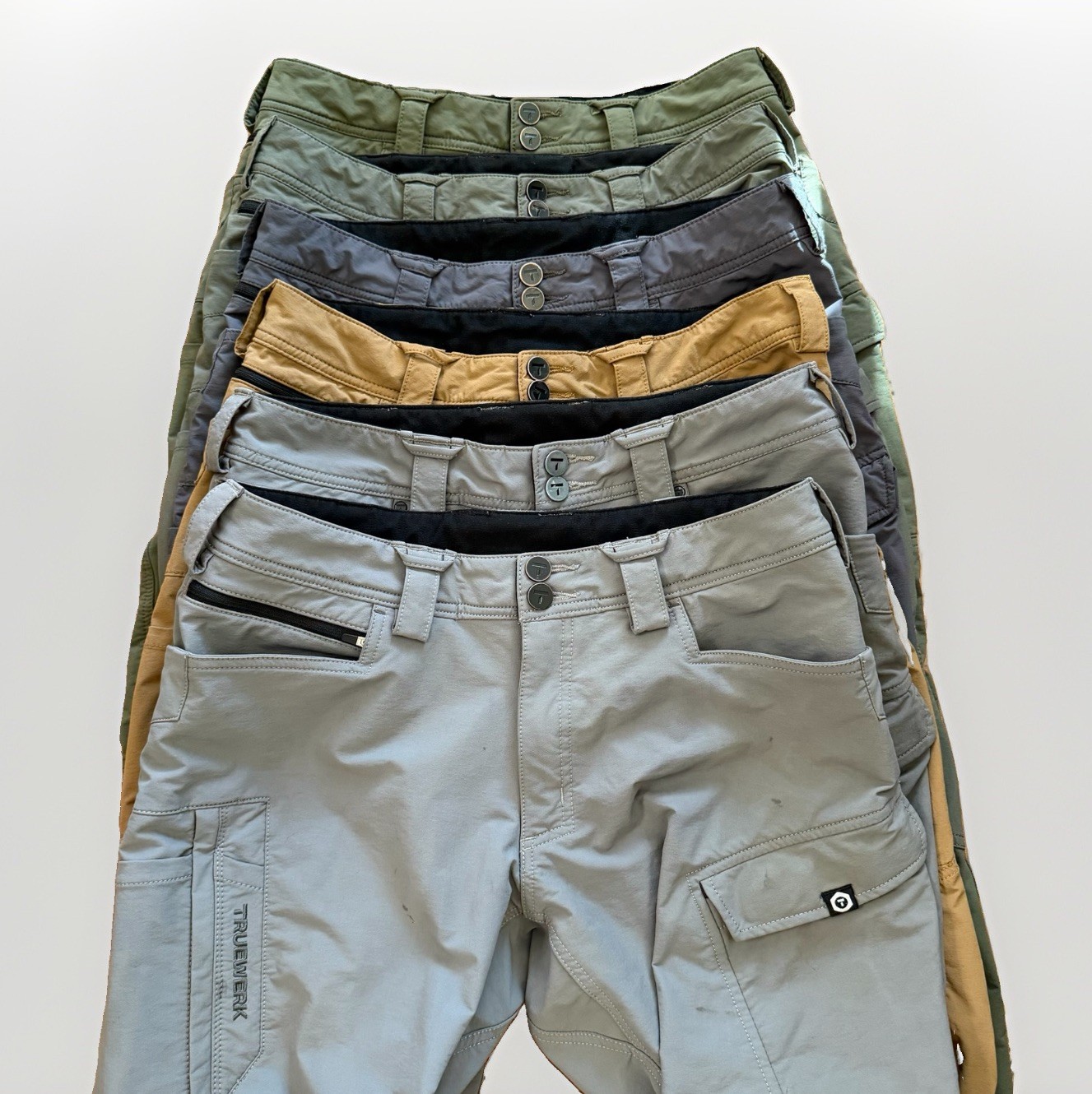 Lot Of 6 Truewerk T1/T2 Werkpants Mens 32×30 Green Khaki Gray Cargo Utility Work