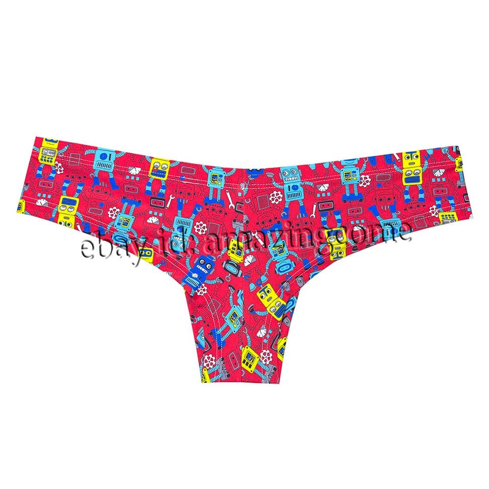 Men Printed Brazilian Bikini Underwear Enhance Bulge Pouch Mini Boxer Briefs