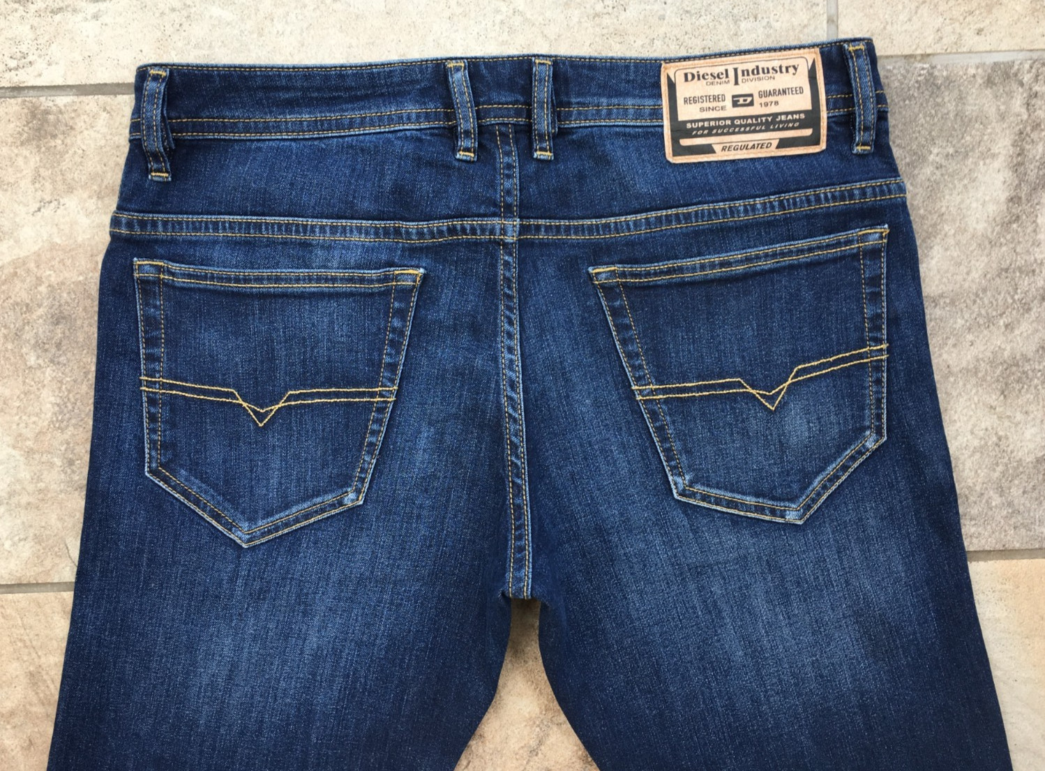Mens Diesel THOMMER-R RB065 Slim Blue Stretch Denim Jeans – Zip Fly – W33 L32