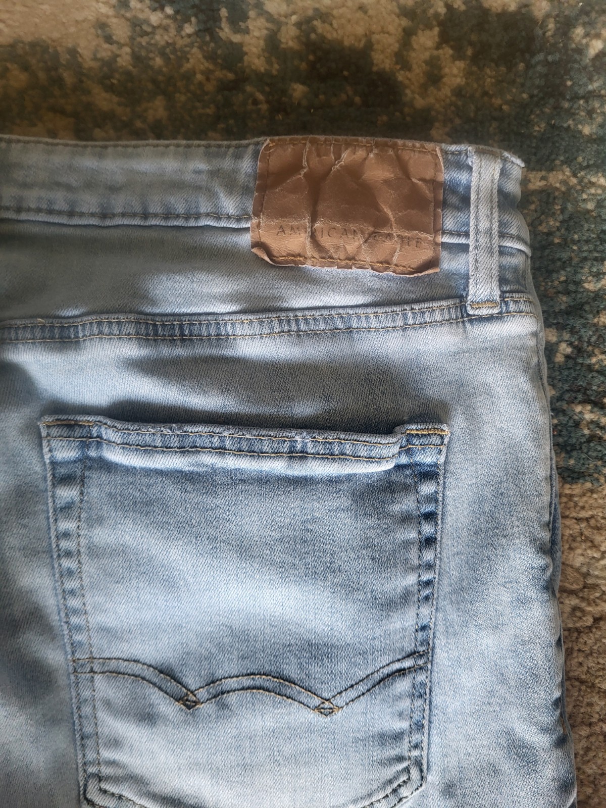 American Eagle FLEX Men’s Jeans 32×33 Flex Waist Slim Fit Light Blue Jeans