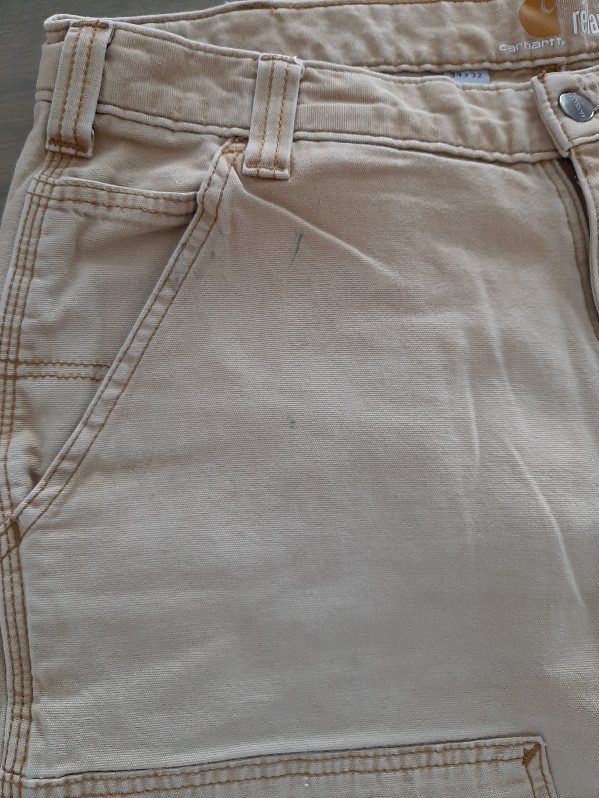 Distressed Faded Carhartt 102802-918 Double Knee Work Pants