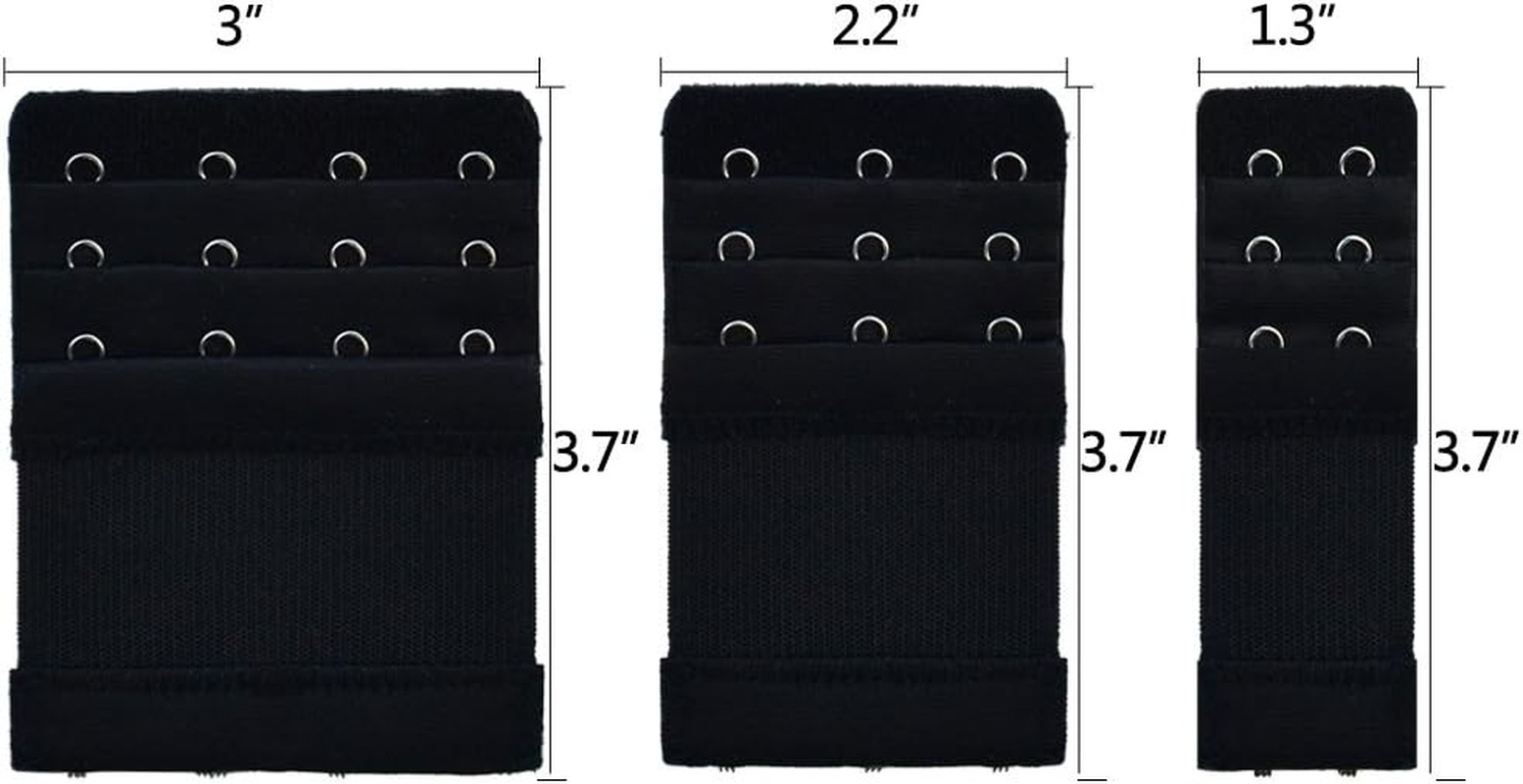 9Pcs Bra Extender 2 Hooks/3 Hooks/4 Hooks Nylon Elastic Back Bra Band Extension
