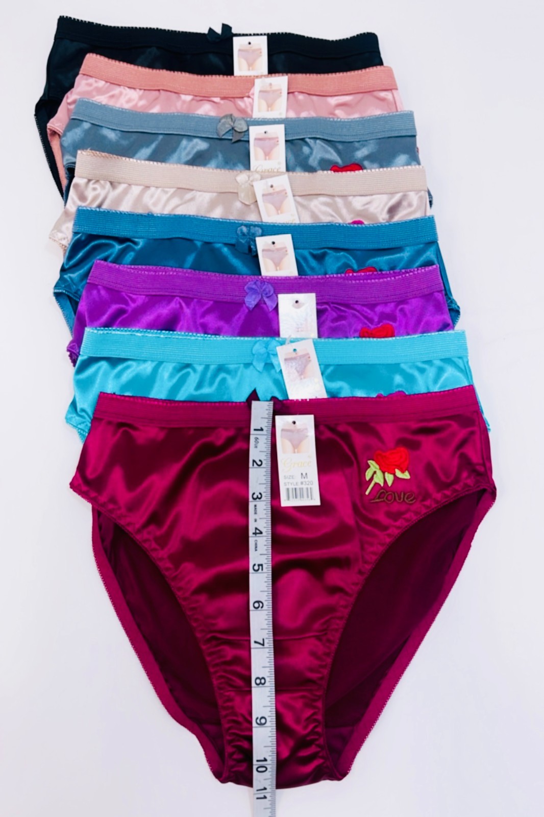 Women’s Briefs 3/6/12 Bikini High cut Panties Undies Satin Silky Cool Lot 320