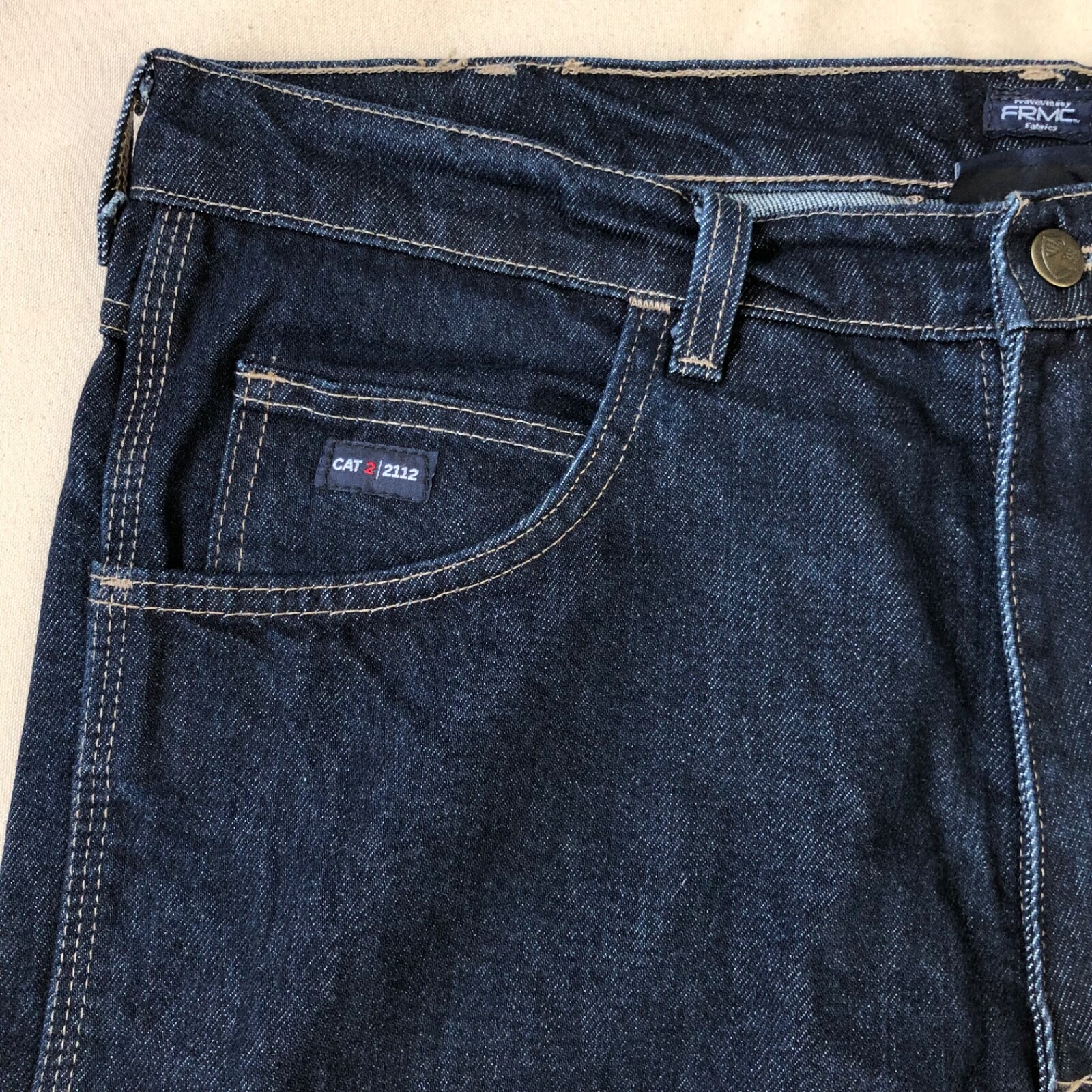 Tyndale USA F290T Broken-In Relaxed FR Jeans Dark Blue Excellent
