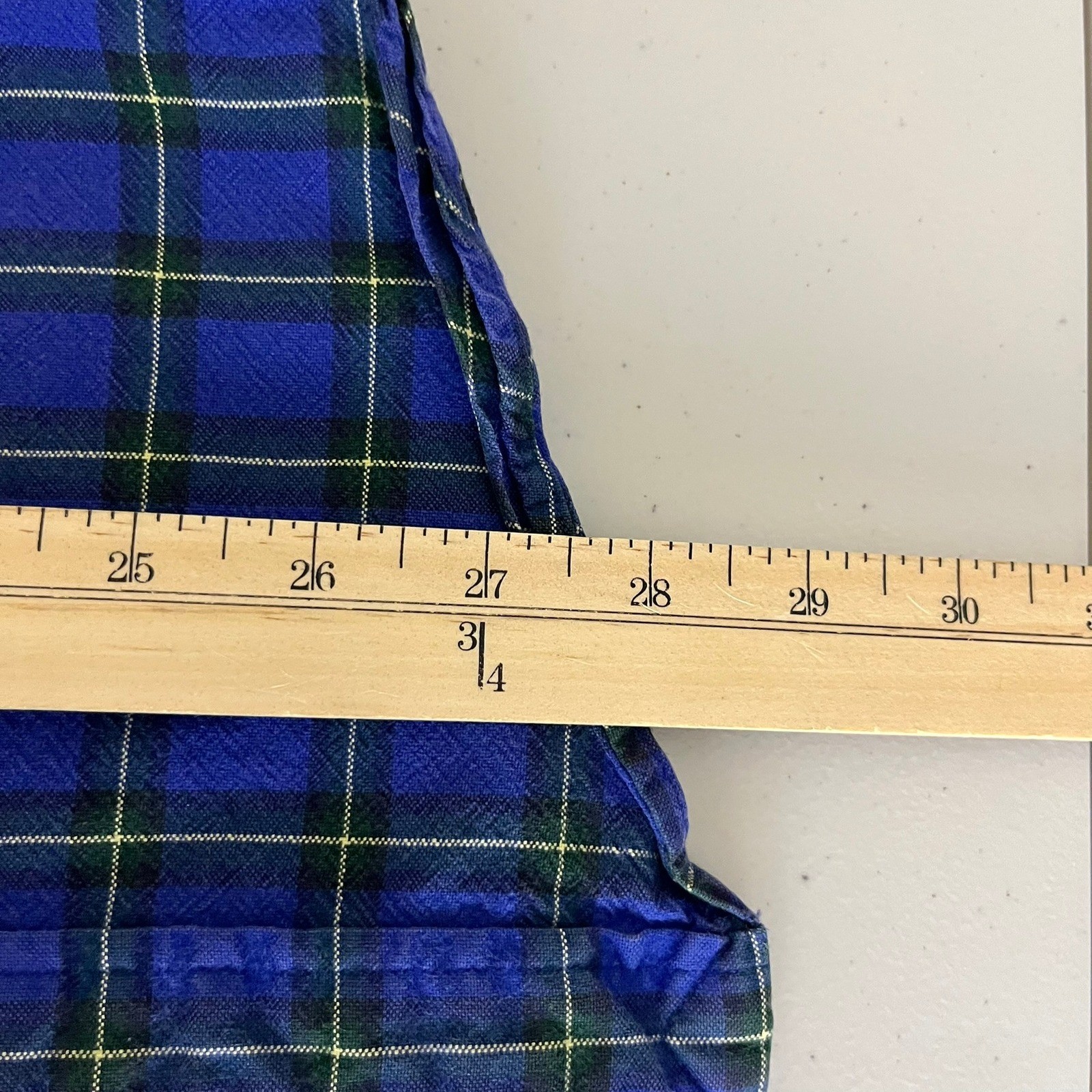 Ralph Lauren Mens Custom Fit Plaid Button Down Shirt Blue Green Yellow Size M