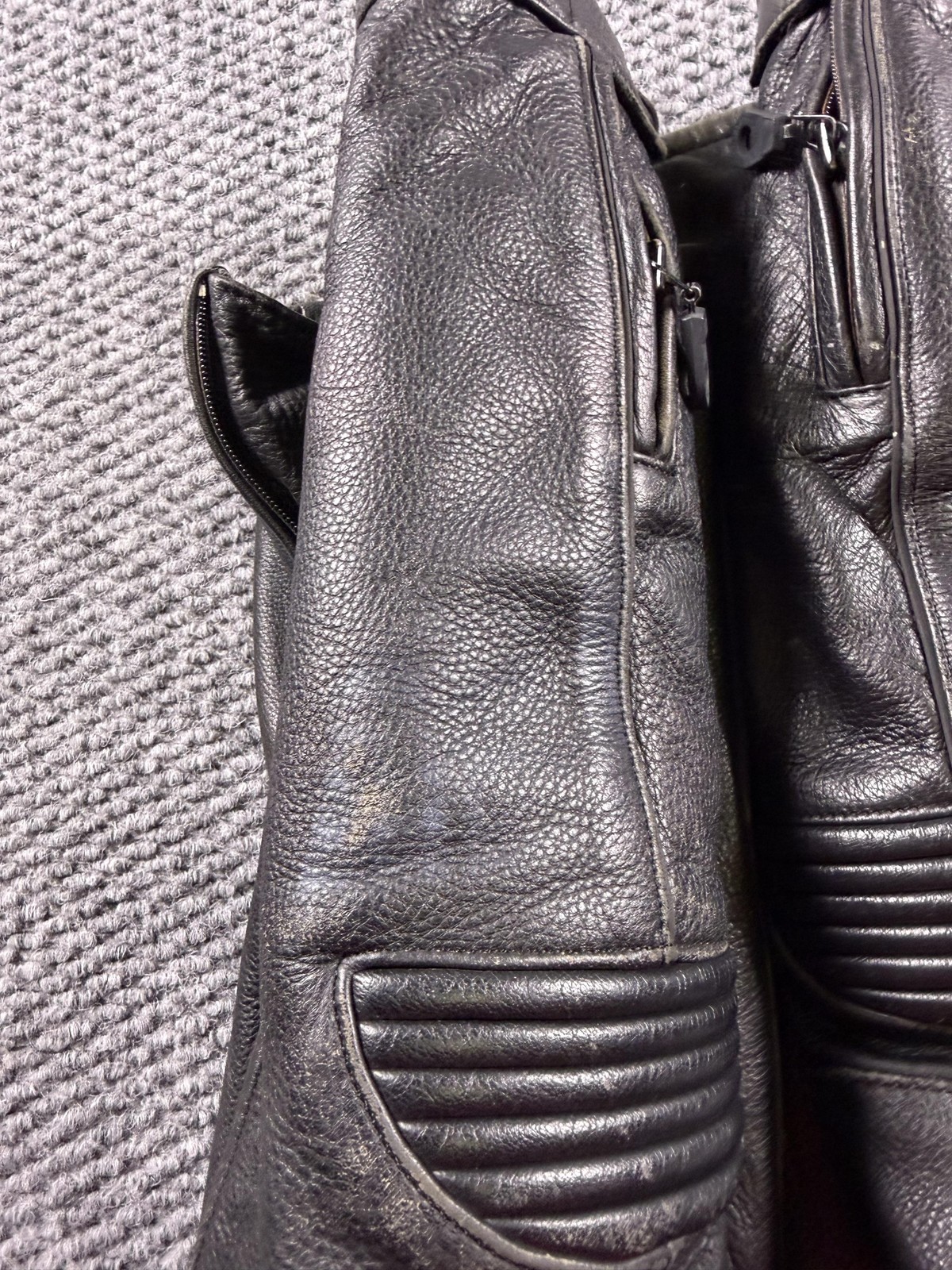 Harley-Davidson Leather Jacket Womens Medium Black FXRG Padded Moto Riding