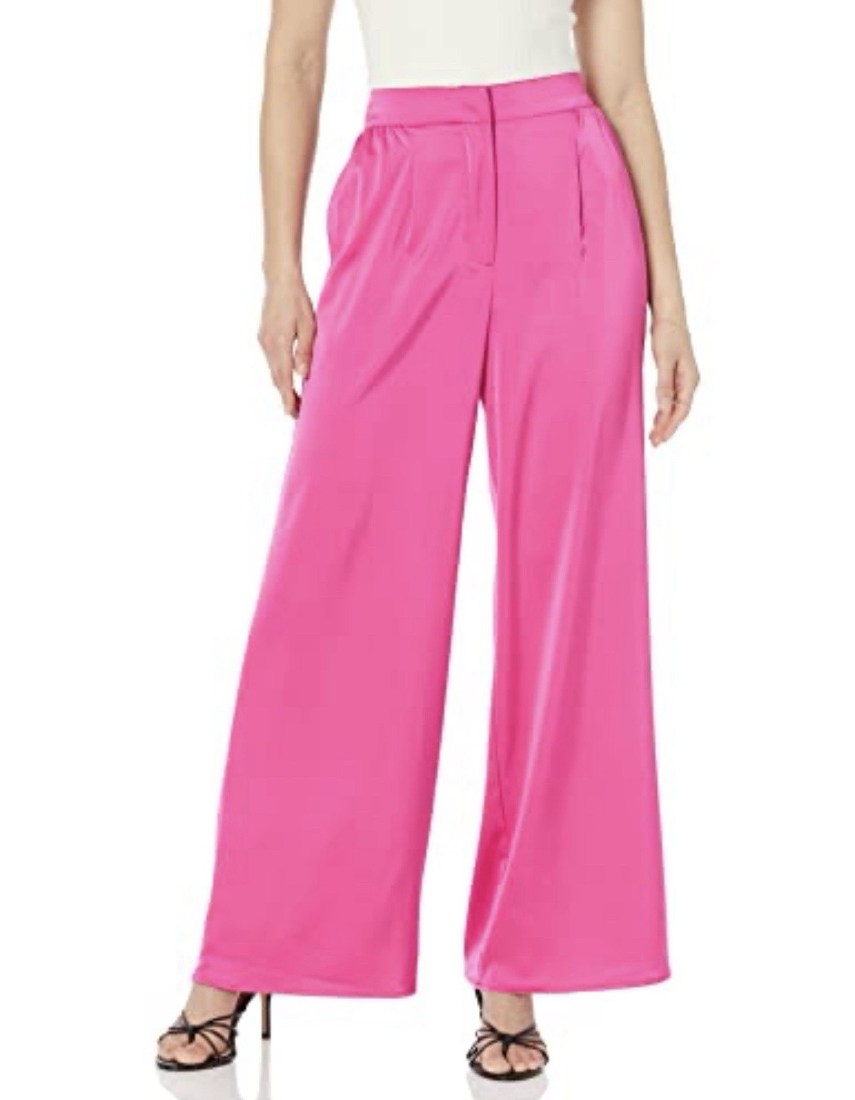 ann taylor Women’s Elegant Withe Leg High Waist Dress Pants In Fushia Size. 6