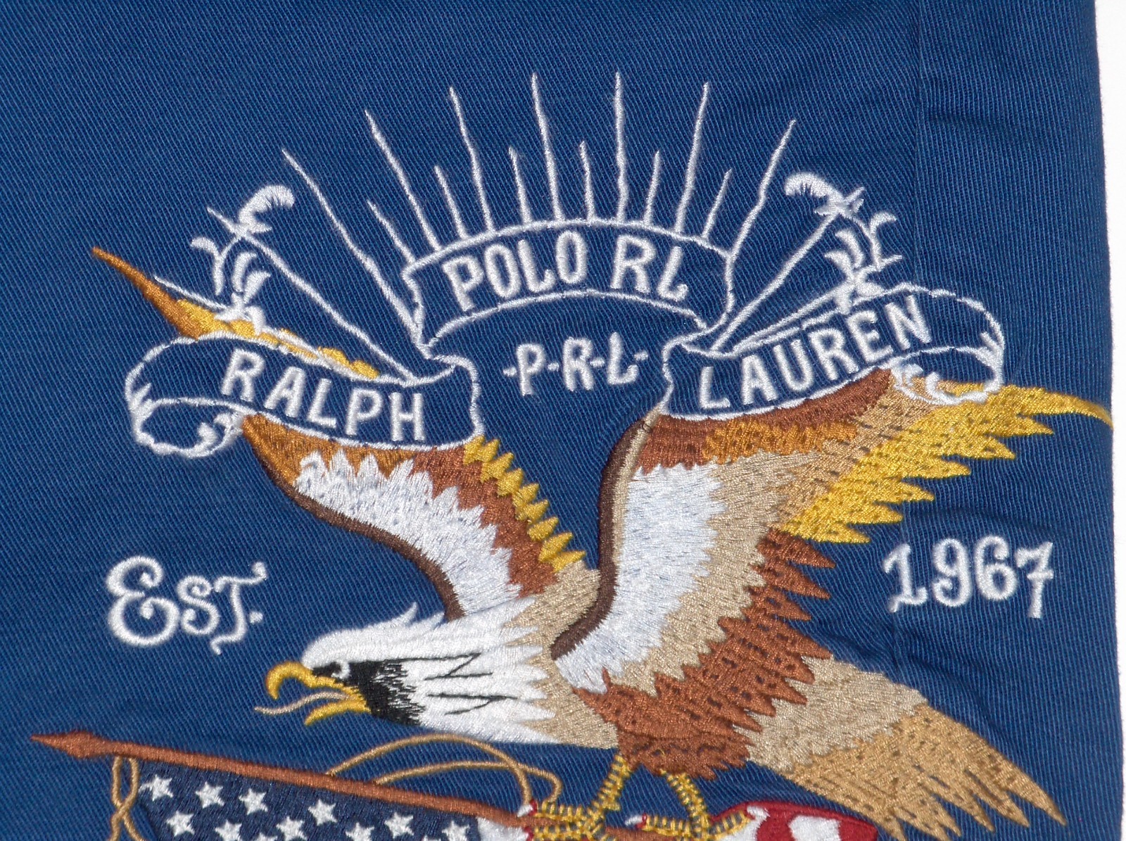 POLO RALPH LAUREN Men’s Eagle USA Flag Vintage Straight Fit Flat Front Shorts