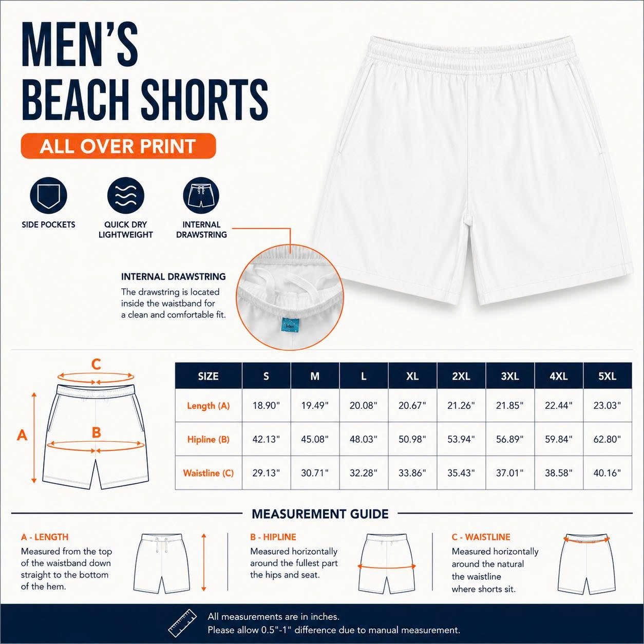 Patriotic Swim Trunks Funny Fake Underwear Print Beach Shorts