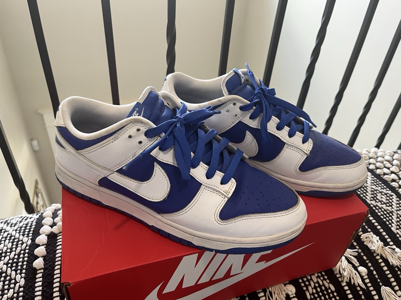 Nike Dunk White And Blue Size 10.5