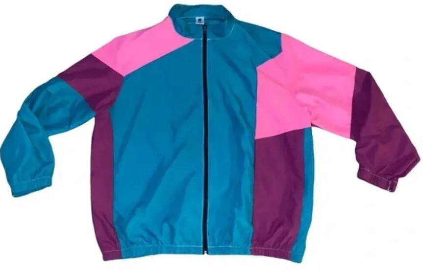 Longshot Mens Size Large Color Block Wind Breaker From The Movie Longshot