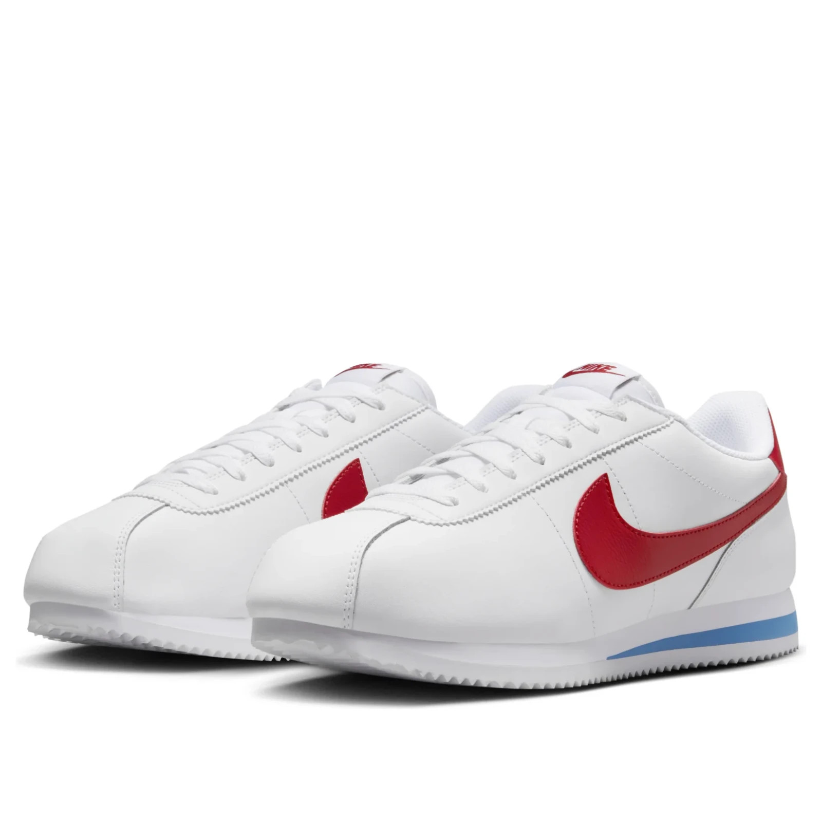 Nike Cortez White Varsity Red Varsity Blue Sneakers DM4044-108 Mens Size 11.5