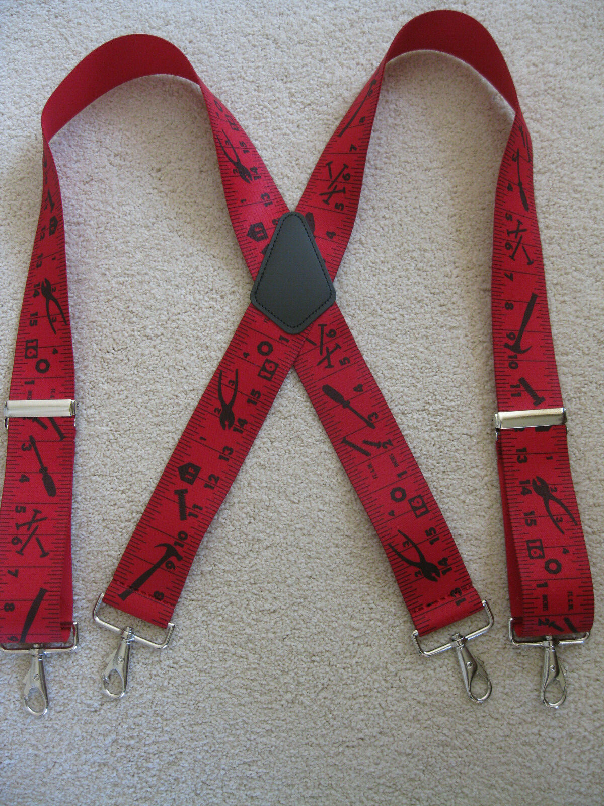 Mens Suspenders X Style 2″ TMRE 1″X1″ CLIP, BELT LOOP Snaps.USA Made