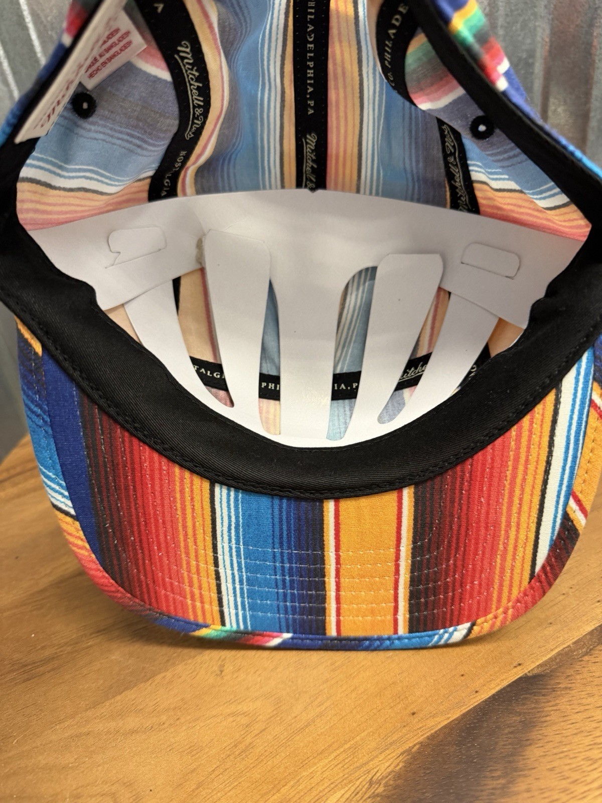Mitchell & Ness Mexican Blanket Serape 5 Panel Camper Hat Sample New No Tags