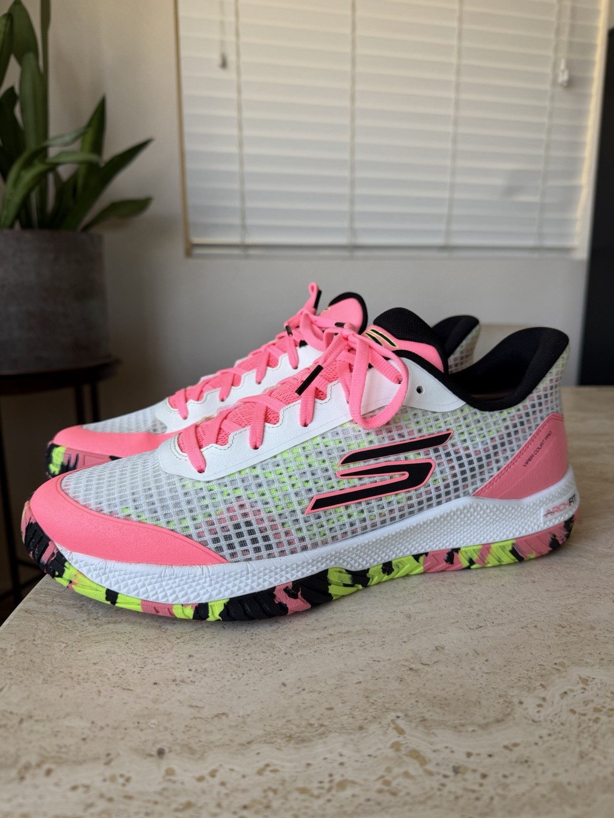 SKECHERS Viper Court Pro Pickleball Shoe Men’s 12 US Pink Power 🔥